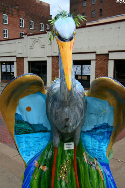 Details of Royal Blue Heron by Joan Gundersen. La Crosse, WI.