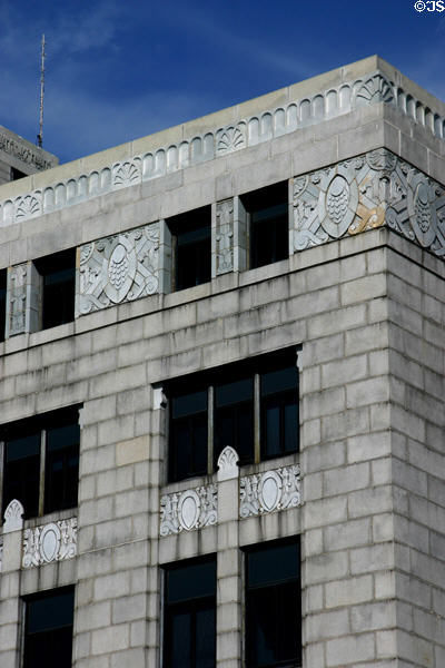 Stone carving detail of State Office Building. Madison, WI.