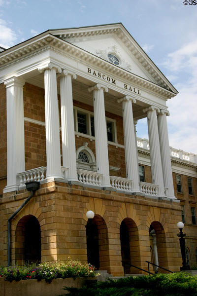 Bascom Hall portico at University of Wisconsin. Madison, WI.