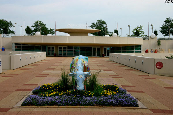 City side entrance of Monona Terrace. Madison, WI.