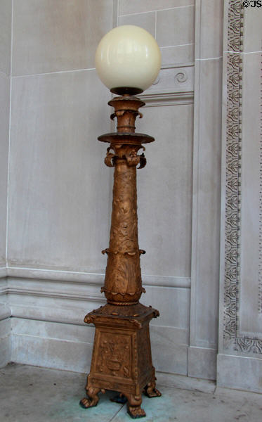 Light standard in West Virginia State Capitol. Charleston, WV.