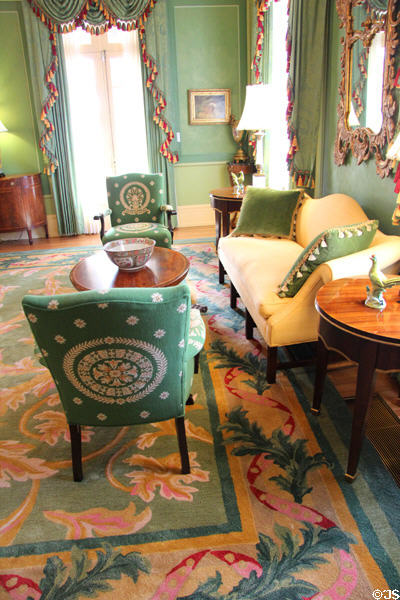 Chairs & sofa in drawing room at West Virginia Governor's Mansion. Charleston, WV.