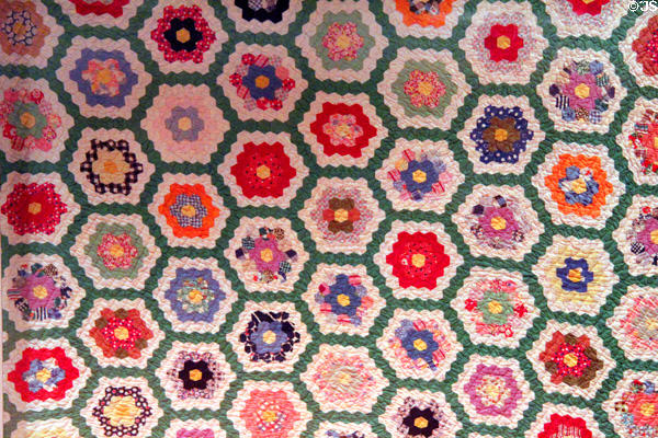 Quilt (c1930's) made by Elizabeth Castco at Walton, Roanne Co., WV at West Virginia State Museum. Charleston, WV.