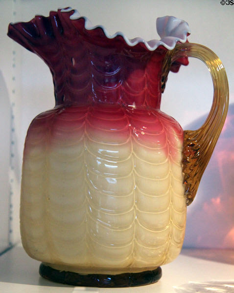 Wheeling Drape glass Milk Pitcher (c1885-95) at Huntington Museum of Art. Huntington, WV.