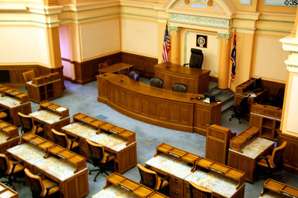 House chamber of Wyoming State Capitol. Cheyenne, WY.