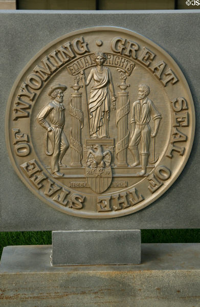 Seal of State of Wyoming. Cheyenne, WY.