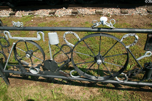 Detail of Floyd & Edna Young Folk Art Fence. Cheyenne, WY.