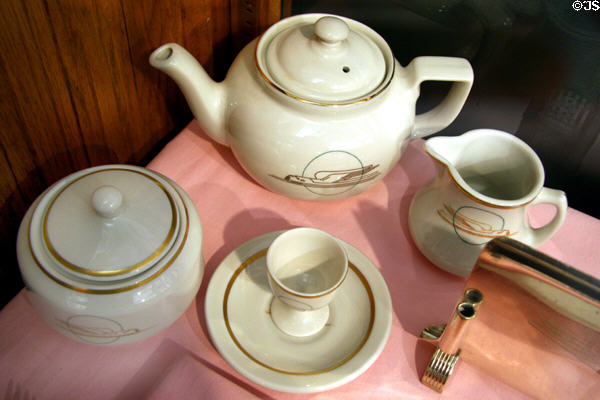 Union Pacific table setting displayed at Cheyenne Depot Museum. Cheyenne, WY.