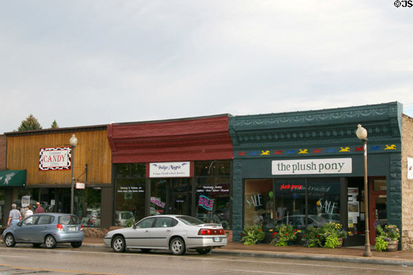 Heritage commercial buildings along Sheridan Ave. Cody, WY.