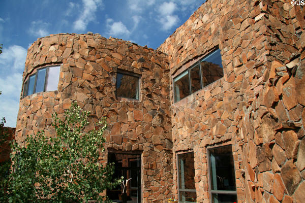 Architectural details of National Wildlife Museum of Art. Jackson, WY.