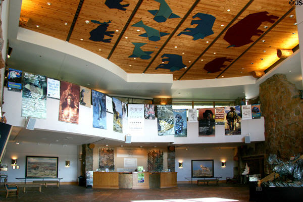 Entrance lobby of National Wildlife Museum of Art. Jackson, WY.