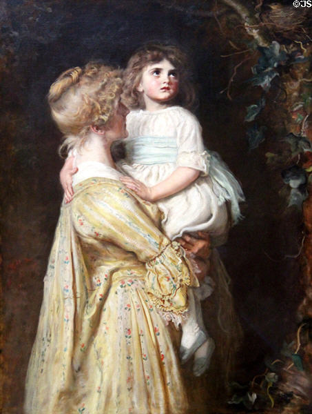The Nest painting (1887) by John Everett Millais at Lady Lever Art Gallery. Liverpool, England.