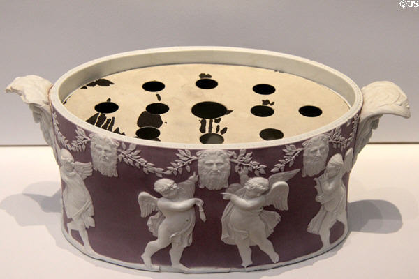 Wedgwood lilac jasper flowerpot (c1802) at Lady Lever Art Gallery. Liverpool, England.