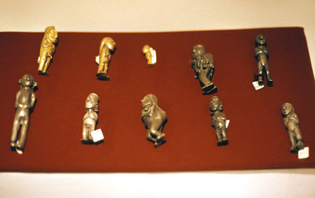 Inca offertory figures in Incan Museum in Cusco. Peru.