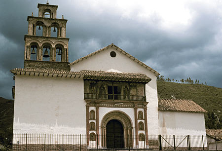 Village church in Oropesa. Peru.