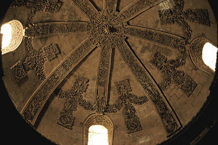 Pomata's Dominican Church dome interior. Peru.