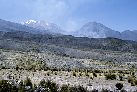 Chanchani Mountains seen from road to Chivay. Peru.