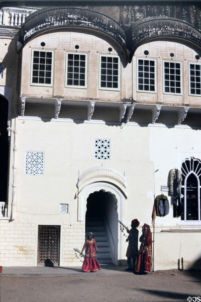 Hotel in palace of Mandawa. Mandawa, India.