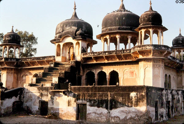 Stone building in Mandawa. Mandawa, India.