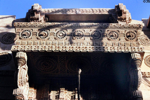 Architectural detail of Salim Singh Ki haveli in Jaiselmer. India.