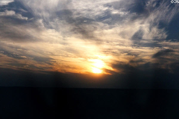 Sunset over Sam Sand Dunes. India.