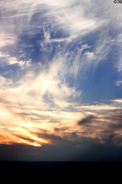 Sunset over Sam Sand Dunes. India.