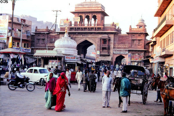 Hustle & bustle of market in Jodhpur. India.