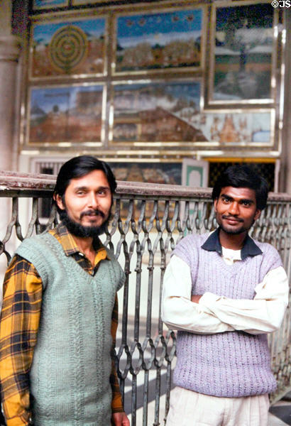 Attendants at Jain Temple in Ajmer. India.