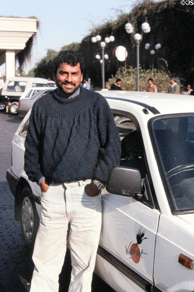 Tourist driver in India.