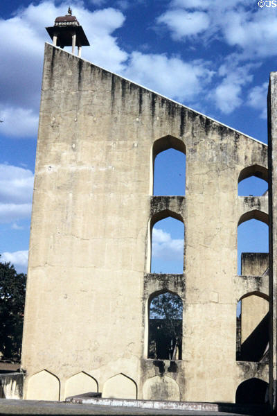 Elevated ramp in astronomical observatory Jantar Mantar (1734) in Jaipur. India.