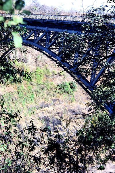 Victoria Falls Bridge structure details. Zimbabwe.