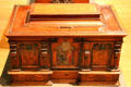 Chest of guild of gardeners with scenes of Biblical gardens at Historical Museum of City of Vienna. Vienna, Austria.