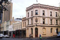 The Rocks heritage architecture along George Street. Sydney, Australia.