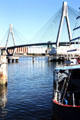 Suspension bridge over Blackwattle Bay. Sydney, Australia.