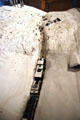 Model of snow plow through Rogers Pass at Glacier National Park Visitor Center. BC.