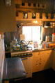 Kitchen in CPR Business Car #4 at Revelstoke Railway Museum. Revelstoke, BC.