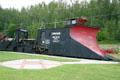 CP wedge snow plow & snow spreader at Revelstoke Railway Museum. Revelstoke, BC.