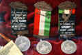Brotherhood of Trackmen union ribbons at Revelstoke Railway Museum. Revelstoke, BC.