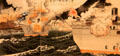 Japanese naval victory at Port Arthur during Sino Japanese War ukiyo-e woodblock print by unknown at Art Gallery of Greater Victoria. Victoria, BC.