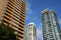 Pacific Palisades Hotel , The Palisades & Blue Horizon Hotel along Robson St. Vancouver, BC.