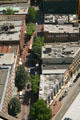 Heritage buildings of Gastown viewed from Harbour Centre. Vancouver, BC.