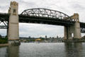 Pylons & trusses of Burrard Bridge. Vancouver, BC.