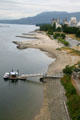 English Bay beaches from Burrard Street Bridge. Vancouver, BC