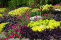 Garden design at Stanley Park Rose Garden. Vancouver, BC.