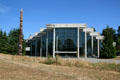 Museum of Anthropology at UBC with totem pole. Vancouver, BC.