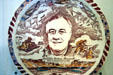 Franklin D. Roosevelt commemorative plate showing scenes of World War II at Campobello. NB