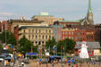 Market Square with heritage buildings on Prince William St. Saint John, NB.