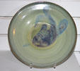 Canadian hand-painted stoneware plate at New Brunswick Museum. Saint John, NB.