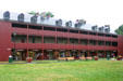 Soldiers' Barracks now crafts shops at Fredericton Military Compound. Fredericton, NB.