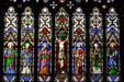 Stained glass window of Christ Church Cathedral. Fredericton, NB.